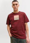 Jack & Jones Square Branding T-Shirt, Wine