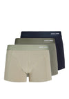 Jack & Jones Gabriel 3 Pack Bamboo Trunks, Green Multi
