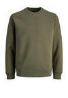 Jack & Jones Ethan Crew Neck Sweatshirt, Olive Green