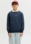 Jack & Jones Boy Norrebro Long Sleeve Sweater, Navy