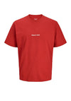 Jack & Jones Boys Norrebro Short Sleeve Tee, Red