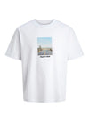 Jack & Jones Boys Photo Short Sleeve Tee, White