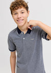 Jack & Jones Boys Blualves Short Sleeve Polo, Navy