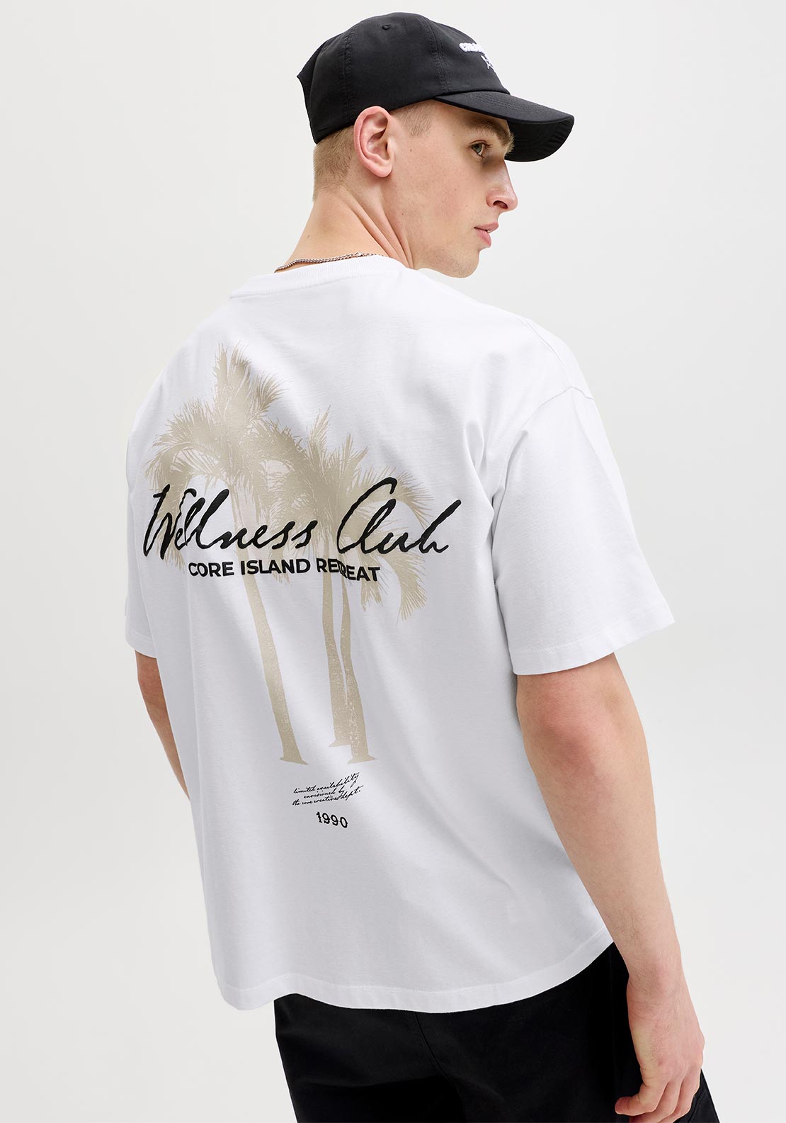 Jack & Jones Eterna Script T-Shirt, White