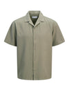 Jack & Jones Mini Boy Global Waffle Short Sleeve Shirt, Green