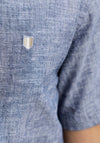 Jack & Jones Summer Linen Blend Shirt, Faded Denim