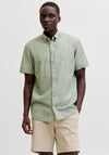 Jack & Jones Summer Linen Blend Shirt, Green