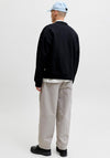 Jack & Jones Menton Typo Crew Neck Sweatshirt, Black