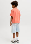 Jack & Jones Boys Fusion Short Sleeve Tee, Orange