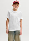 Jack & Jones Boys Cassis Short Sleeve Tee, White