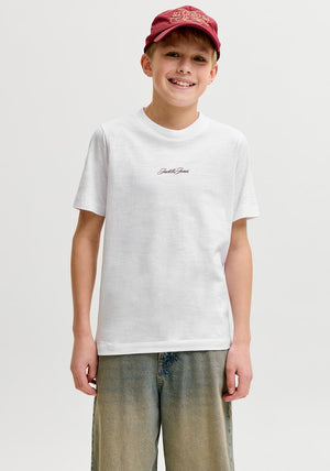Jack & Jones Boys Cassis Short Sleeve Tee, White