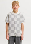 Jack & Jones Boys Solana Knit Short Sleeve Polo, White