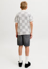 Jack & Jones Boys Solana Knit Short Sleeve Polo, White