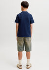 Jack & Jones Boy Harry Short Sleeve Knit Polo, Navy
