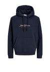 Jack & Jones Montauk Front Print Hoodie, Navy