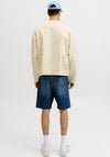 Jack & Jones Menton Typo Crew Neck Sweatshirt, Off White