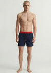 Jack & Jones Maui Archive Swim Shorts, Navy & Red