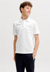 Jack & Jones Boy Blaweston Short Sleeve Polo, White