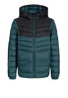 Jack & Jones Boys Esprint Puffer Hooded Coat, Magical Forest