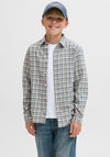 Jack & Jones Boy Joshua Flannel Check Shirt, Green