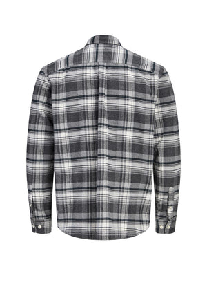 Jack & Jones Boy Stanley Flannel Long Sleeve Shirt, Grey