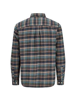 Jack & Jones Boy Stanley Flannel Long Sleeve Shirt, Green