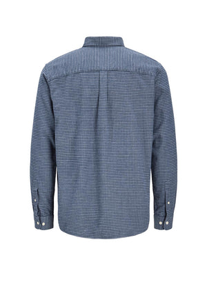 Jack & Jones Boy Stanley Flannel Long Sleeve Shirt, Blue