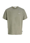 Jack & Jones Boy Daytona Striped Short Sleeve Tee, Green