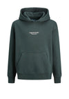 Jack & Jones Mini Boy Vester Long Sleeve Hoodie, Forest River