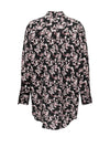 JDY Barbara Abstract Printed Long Shirt, Black & Destroyed
