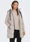JDY Skylar Padded Long Gilet, Chateau Gray