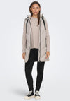 JDY Skylar Padded Long Gilet, Chateau Gray