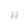 Absolute Clover Statement Hoop Earrings, Silver