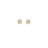 Absolute Statement CZ Cushion Cut Earrings, Gold