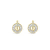 Absolute CZ Wheel Earrings, Gold