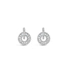 Absolute CZ Wheel Earrings, Silver