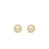 Absolute CZ Halo Stud Earrings, Gold