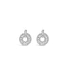 Absolute CZ Wheel Stud Earrings, Silver