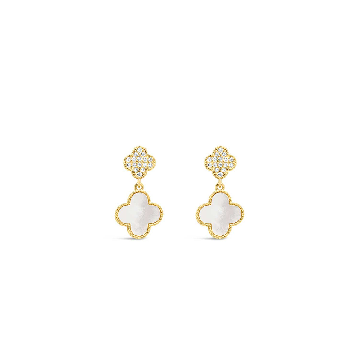 Absolute Floral Drop Earrings, Gold