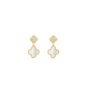 Absolute Floral Drop Earrings, Gold