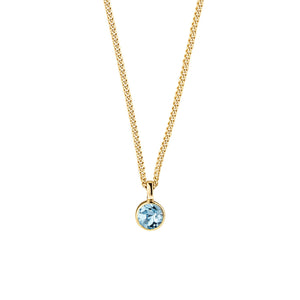 Dyrberg/Kern Jemma Necklace, Gold & Aqua Blue