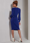 Jolie Moi Kinslee Pegged Knee Length Dress, Royal Blue