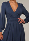 Jolie Moi Long Sleeve Super Soft Jersey Maxi Dress, Steel Blue