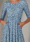 Jolie Moi Enya Spot Jersey Midaxi Dress, Blue