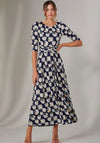Jolie Moi Enya Geo Jersey Midaxi Dress, Navy