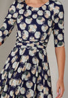 Jolie Moi Enya Geo Jersey Midaxi Dress, Navy