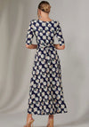 Jolie Moi Enya Geo Jersey Midaxi Dress, Navy