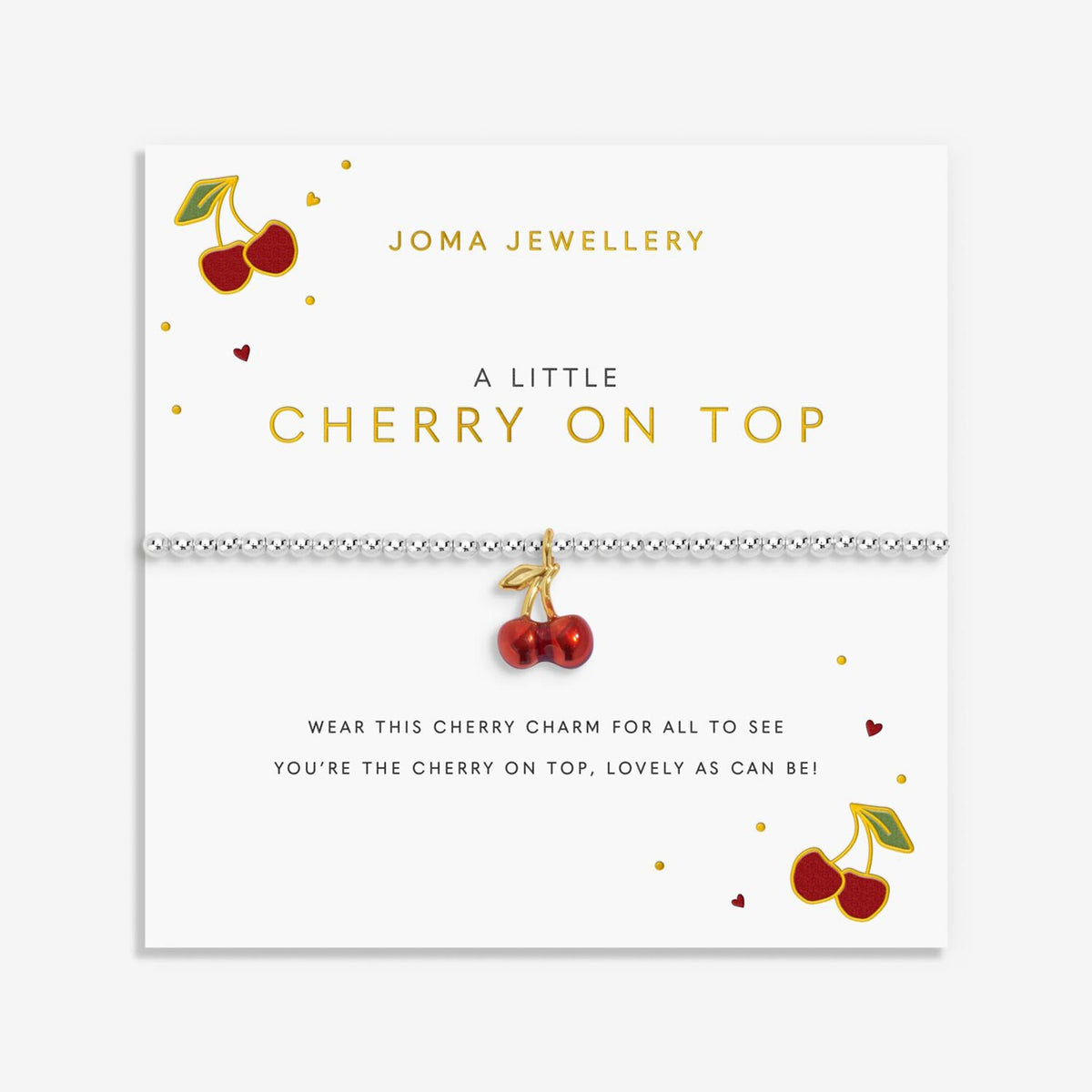 Joma Jewellery Cherry on Top Bracelet, Silver