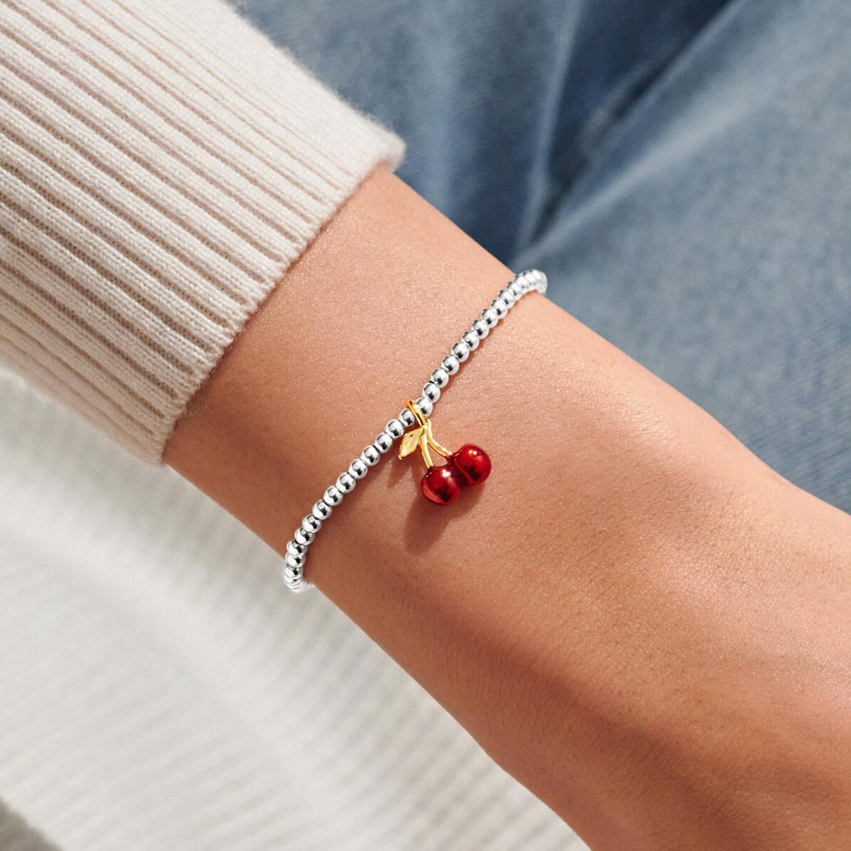 Joma Jewellery Cherry on Top Bracelet, Silver
