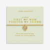 Joma Jewellery First My Mum Forever My Friend Bracelet, Gold